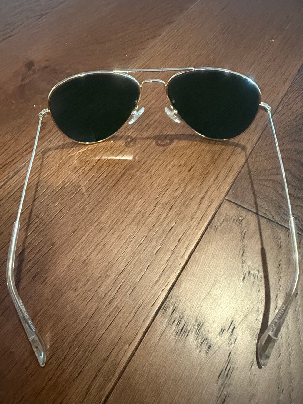 Diff Eyewear Gold Aviator Sunglasses with Pink-Green Mirrored Lenses - Picture 3 of 4